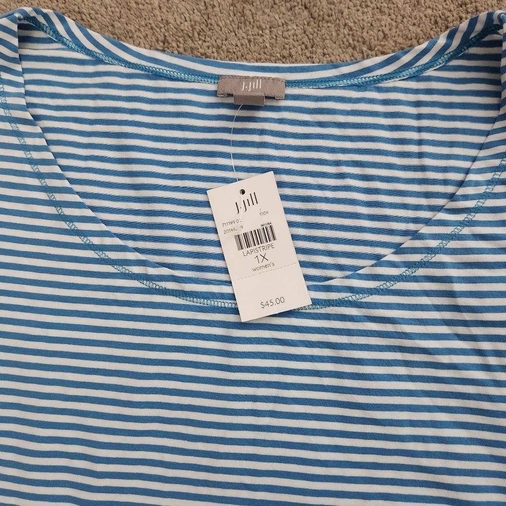 J Jill Basic Striped Tank Top - Picture 10 of 11